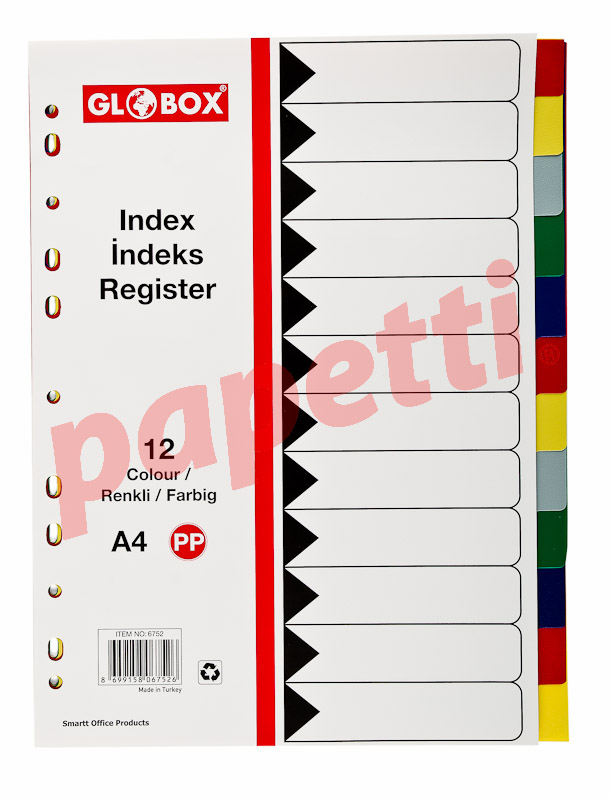 Globox, index / separator